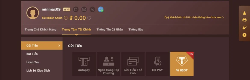 Những lưu ý khi nạp tiền K8